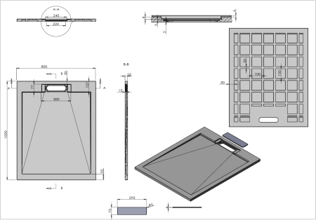 Поддон для душа из искусственного камня Vincea VST-4SRL8010W,1000*800*25, белый матовый