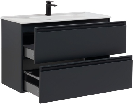Тумба с раковиной Allen Brau Eclipse 100 1.E1003.AM антрацит матовый