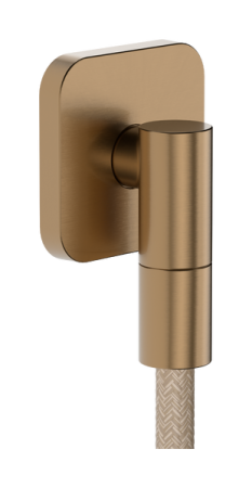 Настенная розетка с обратным клапаном Hansgrohe FixFit Fine Q 28884140. матовая бронза 28884140