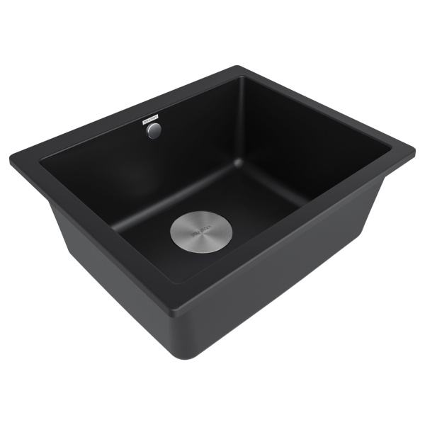Мойка GERA 60, IT-GRANIT, PM205546-BLM, черный, 555х460, подст. мон. Paulmark