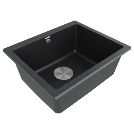 Мойка GERA 60, IT-GRANIT, PM205546-BL, черный гранит, 555х460, подст. мон. Paulmark