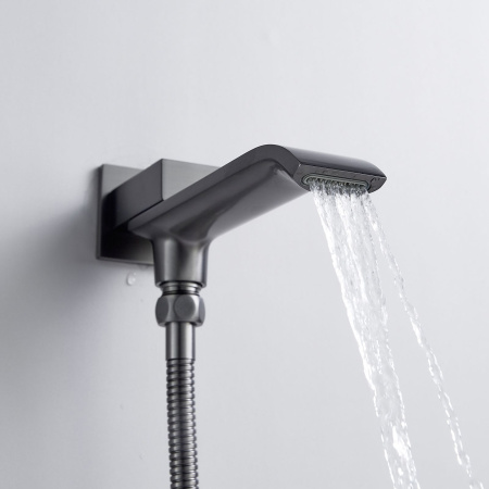 Душевая система встраиваемая Shevanik S4035T, оружейная сталь