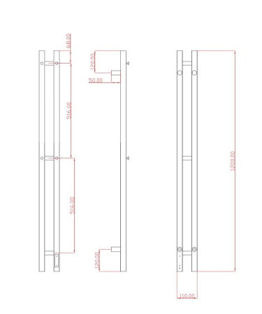Полотенцесушитель электрический с/т Comfysan Альто (Alto) EC-2 120/8, никель, гальваника