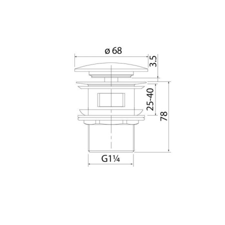 Выпуск для умывальника IDDIS с переливом Optima Home OPHBM0Wi88
