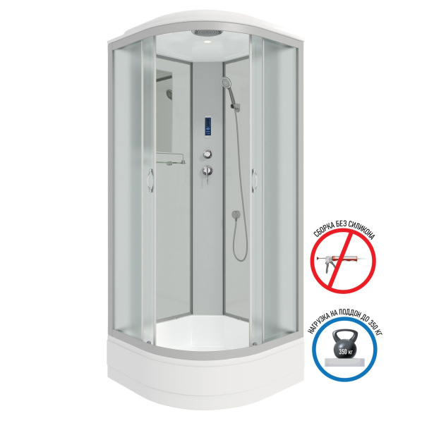 Душевая кабина Niagara Classic NG-3302-14P 100х100х215, средний поддон 26 см, стекло матовое