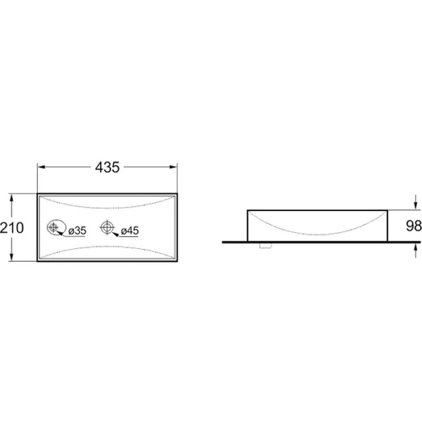 Раковина керамическая, накладная/подвесная (серая матовая) SantiLine SL-2009RMG