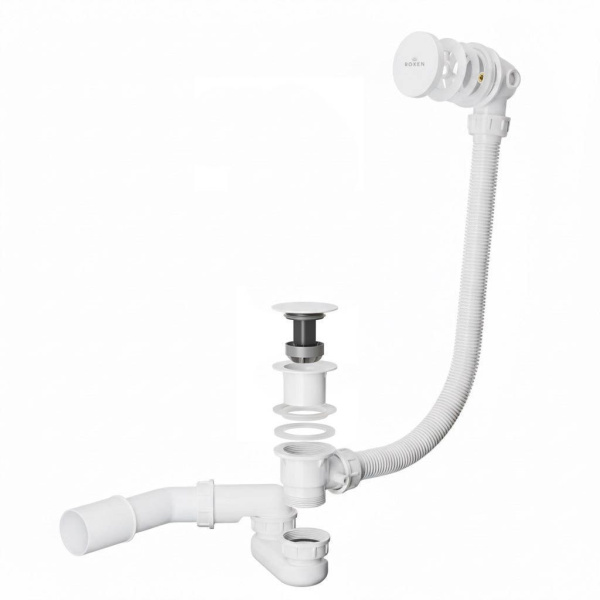 Сифон для ванны RoxenBath R70C-W Click-Clack с функцией верхней очистки