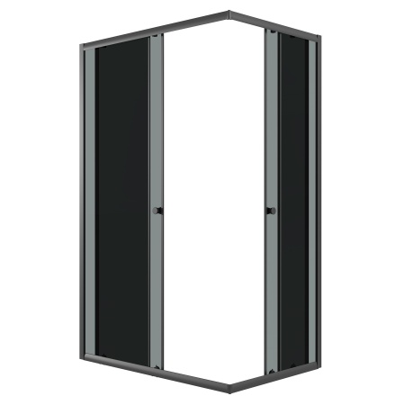 Душевое ограждение Niagara Eco NG-1118-14QT (110х80х190) прямоугольник,раздвижное,черный,стекло тонированное
