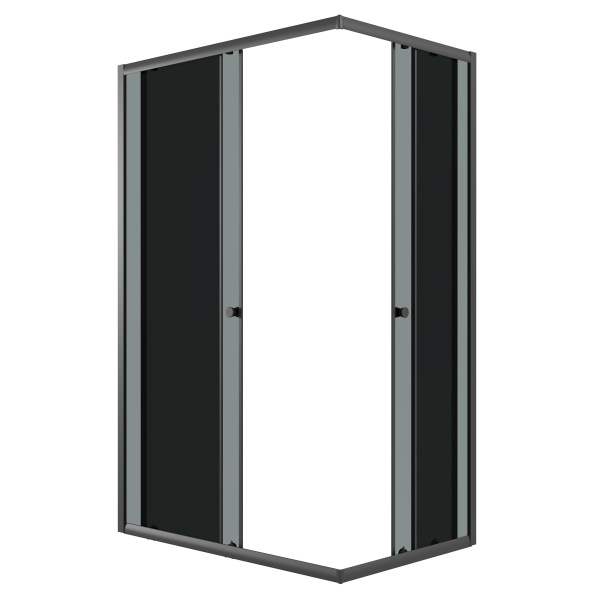 Душевое ограждение Niagara Eco NG-1118-14QT (110х80х190) прямоугольник,раздвижное,черный,стекло тонированное