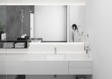 Hansgrohe Vernis Shape Смеситель для раковины однорычажный 100 с металлическим сливным гарнитуром хром 71568000