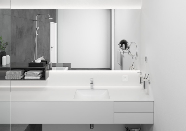 Hansgrohe Vernis Shape Смеситель для раковины однорычажный 100 с металлическим сливным гарнитуром хром 71568000