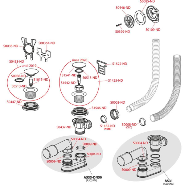 Сифон для душевого поддонa Alcaplast click/clack, A506KM