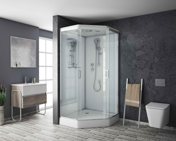 Душевая кабина Niagara Premium NG-6002-01D 100х100х220, низкий поддон 16 см, стекло прозрачное