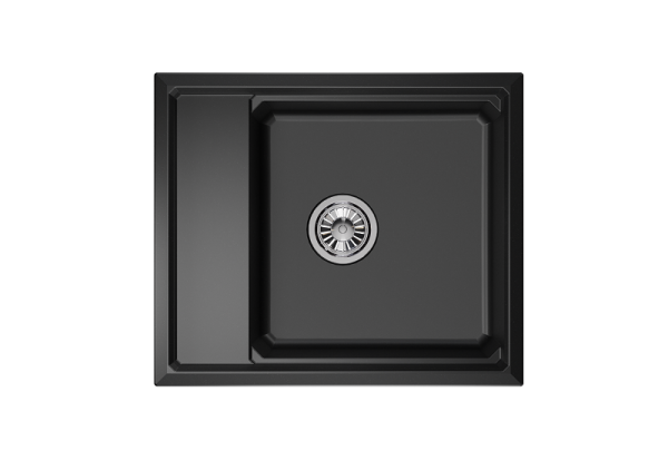 Мойка для кухни Granula Kitchen Space 6004 шварц, 60х51 см, прямоугольная