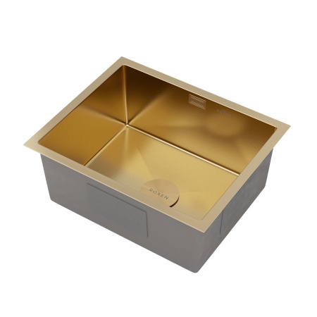 Кухонная мойка RoxenBath Uno 54 PVD золото (текстурное покрытие)