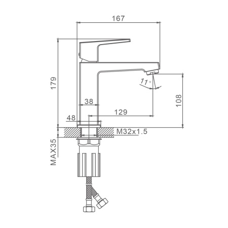 Смеситель для раковины Splenka S01.10.03, золотой сатин
