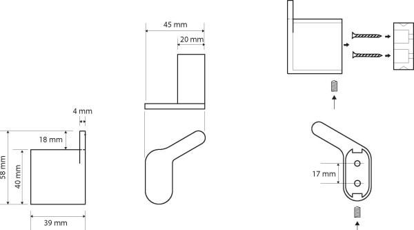 Крючок Bemeta Organic 157106191L левый