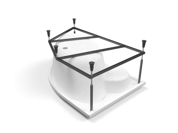 Ванна асимметричная Cersanit KALIOPE 153x100 правая белый, 63442