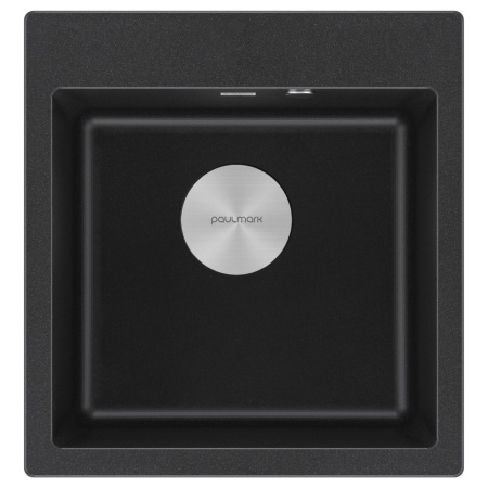 Мойка KANTE 50, IT-GRANIT, PM105152-BL, черный гранит, 510х520, Paulmark