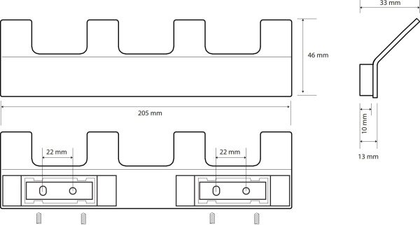 Крючок для полотенец Bemeta Nero 135105210