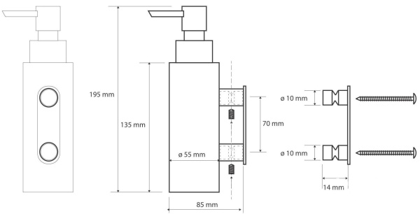 Дозатор для жидкого мыла Bemeta Omega 104609172
