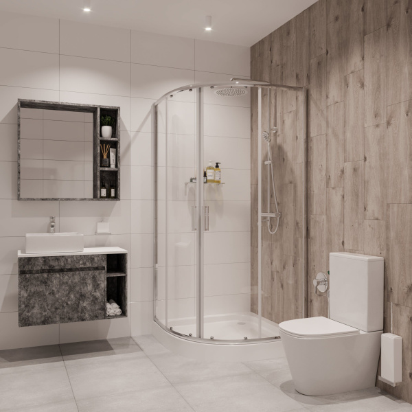 Душевое ограждение Niagara Nova NG-6607-08 100x100x190 полукруг, двери раздвижные