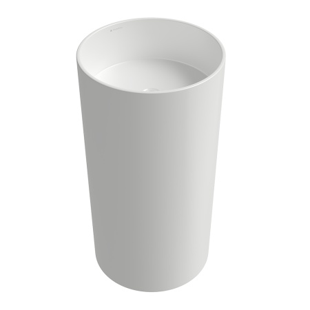 Aqueduto TODO Раковина напольная круглая D450*850, белый глянцевый