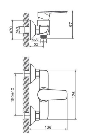 Смеситель для душа Haiba HB20563