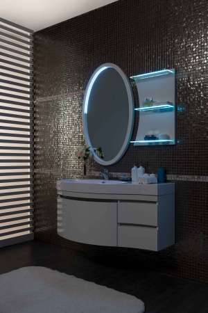 Тумба с раковиной Aquanet Опера 115 L белый (2 дверцы 2 ящика)