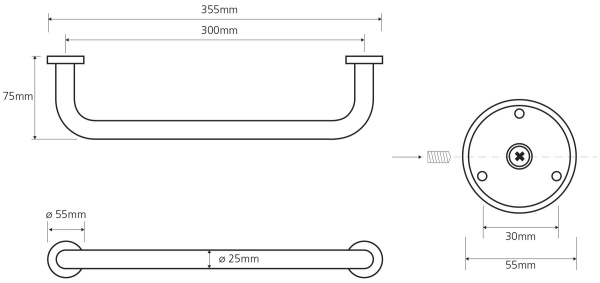 Поручень Bemeta Omega 102307012