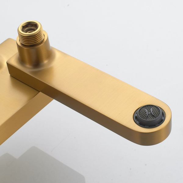 Душевая система Shevanik S4536G, золотой сатин