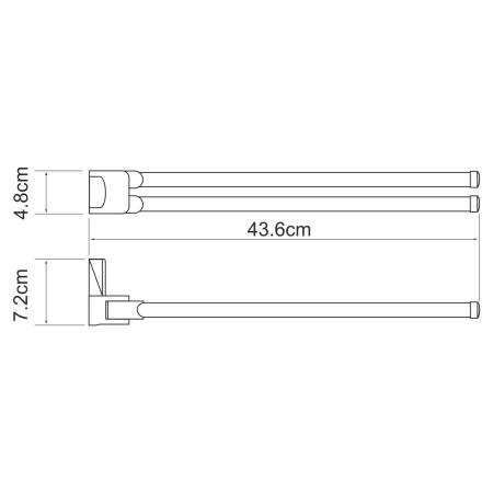 Рога двойные для полотенец WasserKRAFT Leine K-5031W
