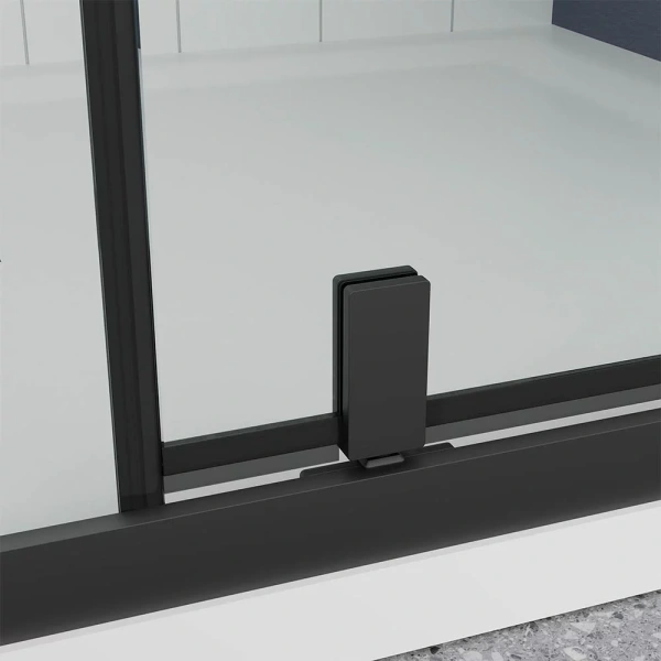 Душевая дверь Veconi Ottimo P20 B, 1200x1900, черный матовый, стекло тонированное матовое