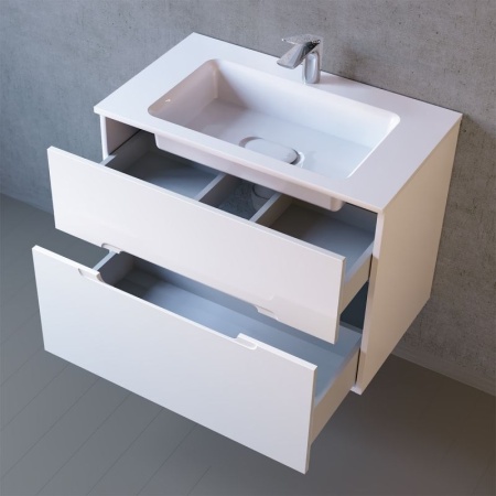Тумба под раковину Jorno Modul 65 Mоl.01.62/P/W белый глянец