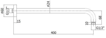 Настенное крепление верхнего душа Paffoni LUSSO ZSOF034HG золото медовое
