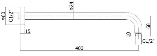 Настенное крепление верхнего душа Paffoni LUSSO ZSOF034HG золото медовое