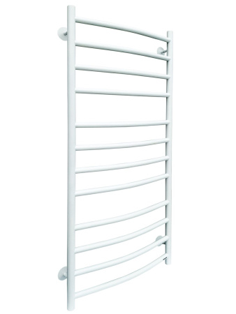 Полотенцесушитель водяной Fincopper FC 1170х500 белый RAL 9016, 12 перекладин, нижнее подключение гайка/штуцер 1/2'х3/4' с чашками и эксентриками