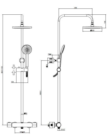 Душевая система с термостатом Paffoni BIRILLO COLD ZCOL643CR хром