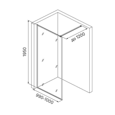 Душевая перегородка IDDIS 100x195 SLI8WS0i23