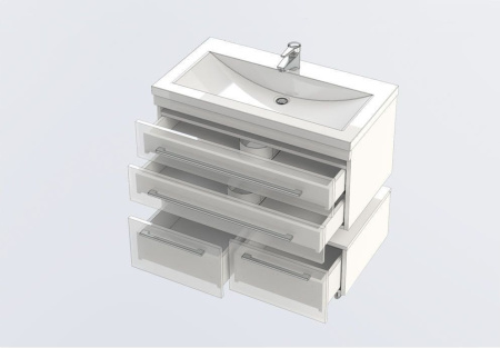 Тумба под раковину Aquanet Нота 90 белый