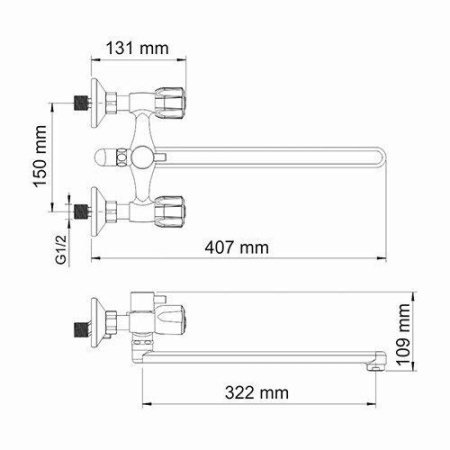 Смеситель для ванны WasserKRAFT Amper 2902L