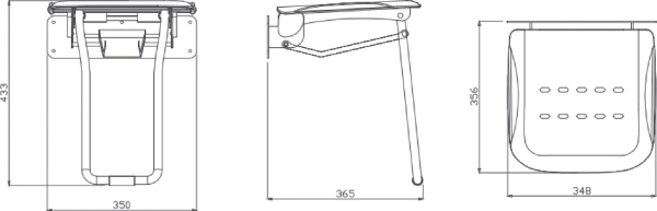 Душевое сидьение с опорой Bemeta Hotel 205125035