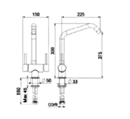 Смеситель для кухни Webert Ibiza IB920802015, хром
