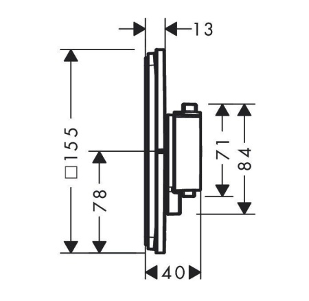 Термостат для скрытой установки Hansgrohe ShowerSelect Comfort E. 15574670. черный матовый 15574670