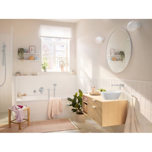 Hansgrohe Rebris S Встраиваемый смеситель для раковины настенный с изливом 195 хром 72528000