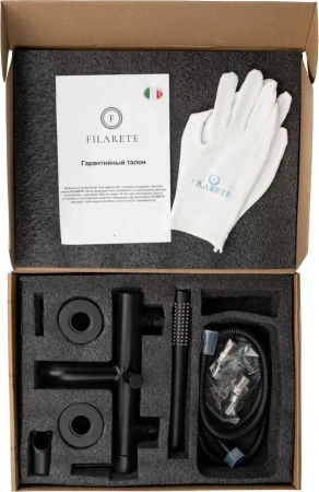 Смеситель для ванны с душем FILARETE Roun FL2120 (Черный матовый)
