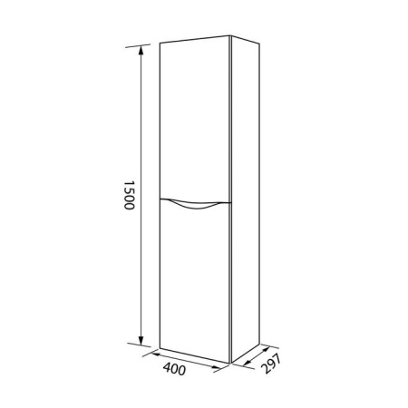 Шкаф-пенал IDDIS Cloud 40 подвесной белый CLO40W0i97