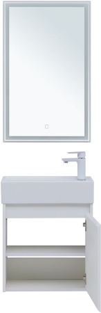 Мебель для ванной Aquanet Nova Lite 50 белый глянец (с дверецей)