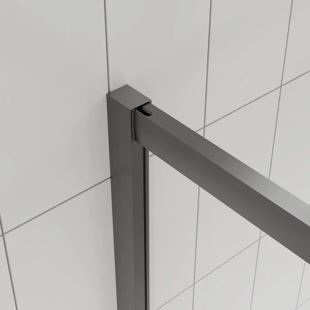 Душевой угол Veconi Evo 300 GR 1200х900x1950, графит брашинг, тонированное матовое стекло