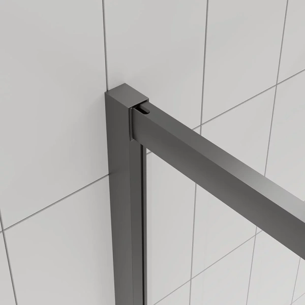 Душевой угол Veconi Evo 300 GR 1200х900x1950, графит брашинг, тонированное матовое стекло